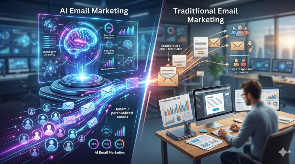 AI vs Traditional Email Marketing in 2026 gemini generated image 50n83x50n83x50n8